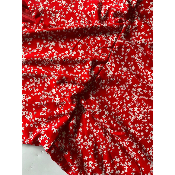 AX Paris Red Ditsy Cropped Playsuit Size 24 Waist 44" - Picture 4 of 4